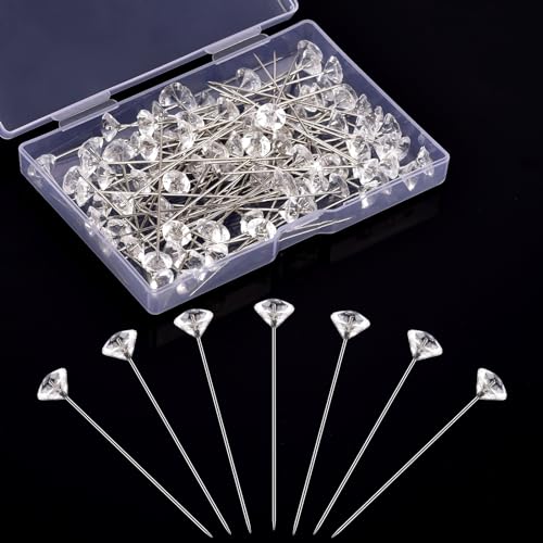 Bouquet Pins ARRITZ 100pcs Sewing Corsage Pins 2inch for Wedding Bridal Hair Accessories Jewelry Decoration DIY Craft Sewing Quilting