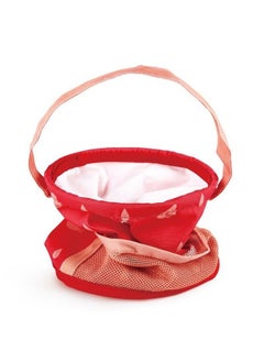 Hape Kids Beach Toys Kit, Folding Bucket and Storage Bag 2 in 1 Portable Sand Play Set with Shovel Mold  - Image 4