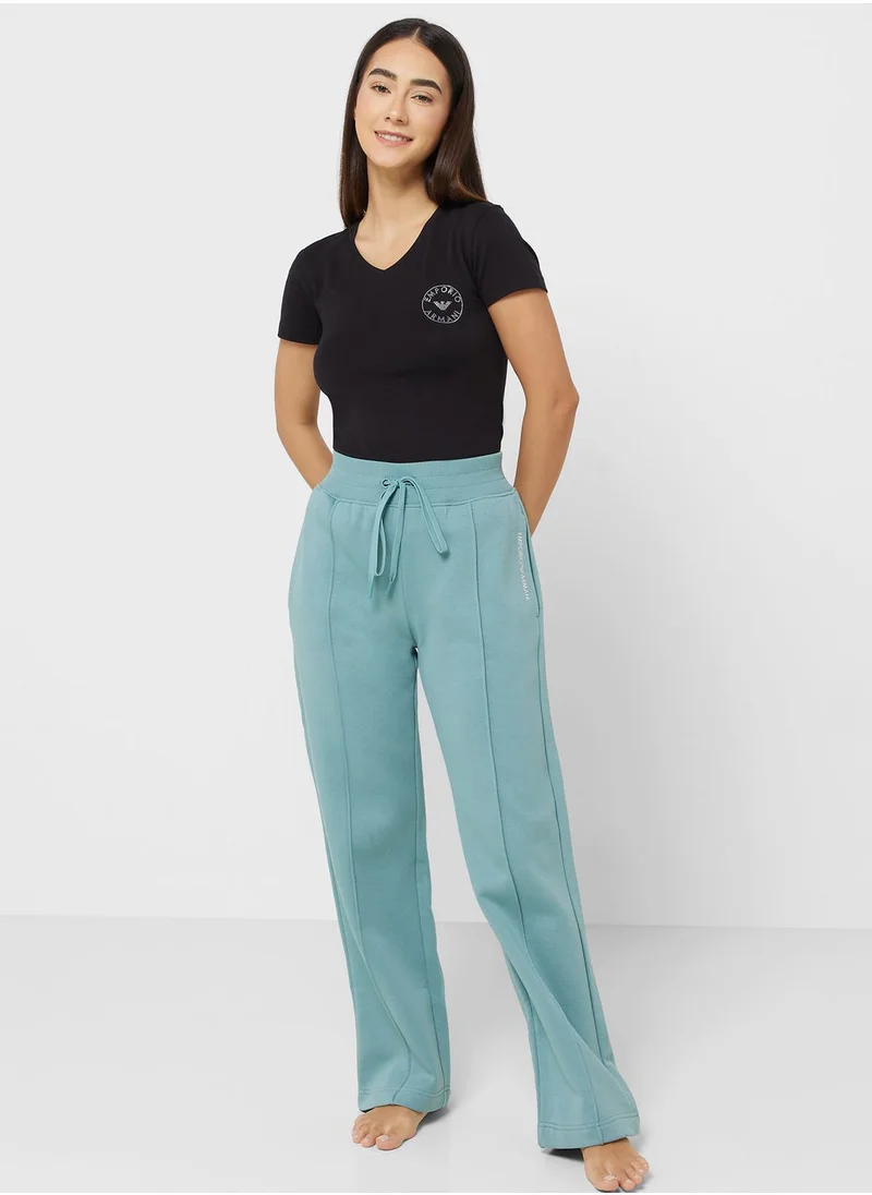EMPORIO ARMANI Printed V Neck T- Shirt