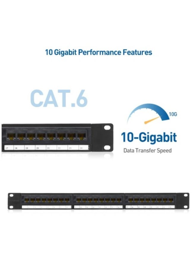 Haing 24 ports Cat5E & Cat6 Utp Ethernet Cable Rack - Image 3