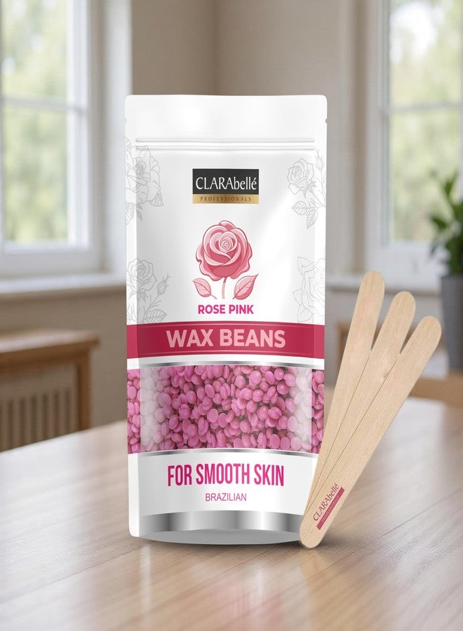 CLARABELLE PROFESSIONALS Clarablle Premium Wax Beans for Women & Men | Low-Temperature Hard Wax Beads for Bikini, Underarms, Face & Full Body | Smooth Salon-Like Waxing at Home | For Sensitive Skin | Easy Melt, No Strips Needed (50G, Rose-Pink) - Image 2