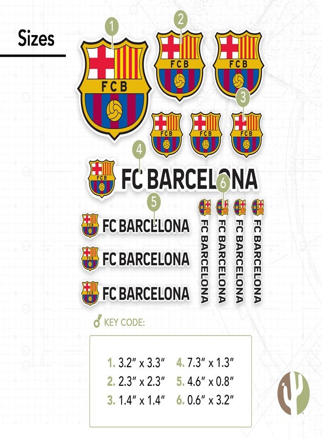 Desert Cactus FC Barcelona Barça Sticker Barça Sheet Vinyl Football Soccer Decal Laptop Water Bottle Car Scrapbook (Type 1-1) - Image 3