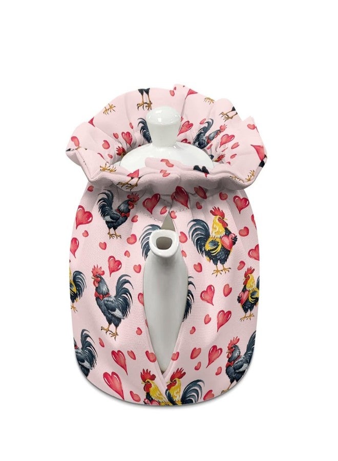 Fonplted Rooster Tea Pot Dust Cover Decorative Waterproof Tea Cozy for Teapot Cute Home Decorative Tea Pot Warmer for Kitchen Office Easy to Install - Image 2
