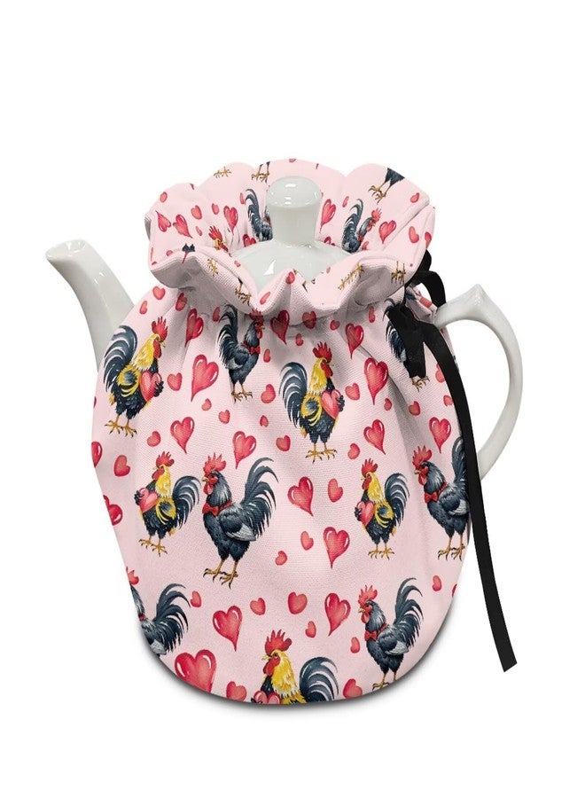 Fonplted Rooster Tea Pot Dust Cover Decorative Waterproof Tea Cozy for Teapot Cute Home Decorative Tea Pot Warmer for Kitchen Office Easy to Install - Image 1