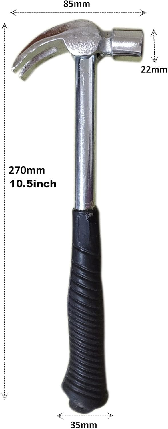 Inditrust Inditrust Hand tools kit 8pc set 11inch Claw Hammer 8inch Plier electric tester Measurement Tape Electric Tape Paper cutter 2in1 Screwdriver and Wire cutter set  - Image 2