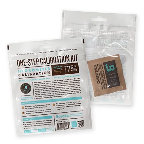 Boveda for Cigars | One-Step Calibration Kit | Preloaded with 75% RH Humidity Control Pack | Precise Salt Test for Digital and Analog Hygrometers and Humidity Sensors | 1-count - Image 1