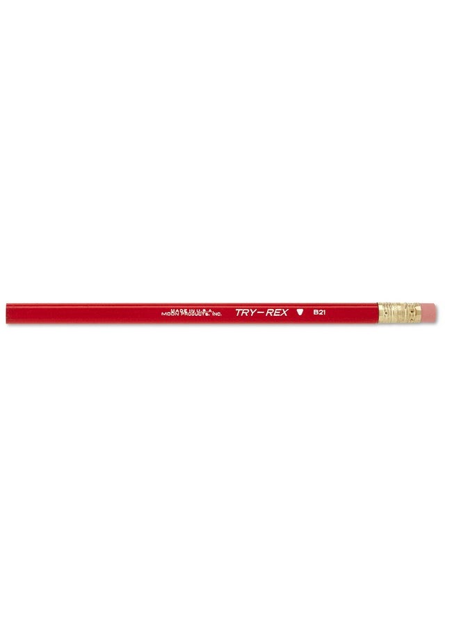 J.R. Moon Pencil Jrmb21Tbn Pencils Try-Rex Jumbo With Eraser, Grade Kindergarten To 1 Age 2.82" Height, 2.36" Wide, 7.72" Length (Pack Of 36) 