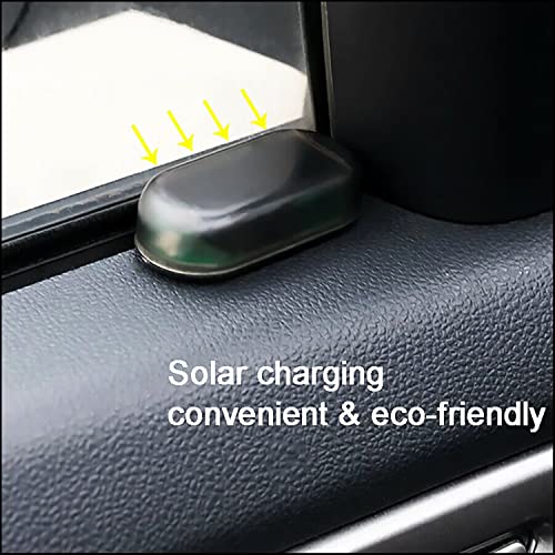 TOTMOX 3 pcs Car Solar Power Simulated Dummy Alarm Warning Car Anti Theft Device LED Flashing Security Light Fake Lamp (Red) - Image 3