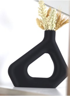 3D Brothers 1 Pcs Pentagon-Shaped Vase Fuzzy Skin for Home Decor and Office Black  - Image 3