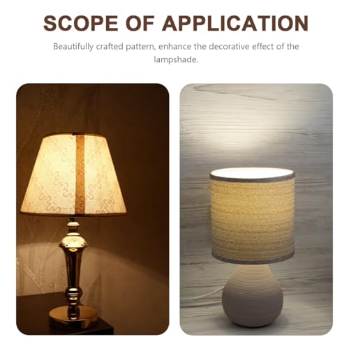 DOITOOL 2 Rolls Lamp Shade Material DIY Lampshade Making Supplies - PVC Adhesive Roll for DIY Round Drum Lamp Shade Floor/Table Lampshade - For Repair or Make Light Cover (19.6" Height X 47" Length) - Image 5