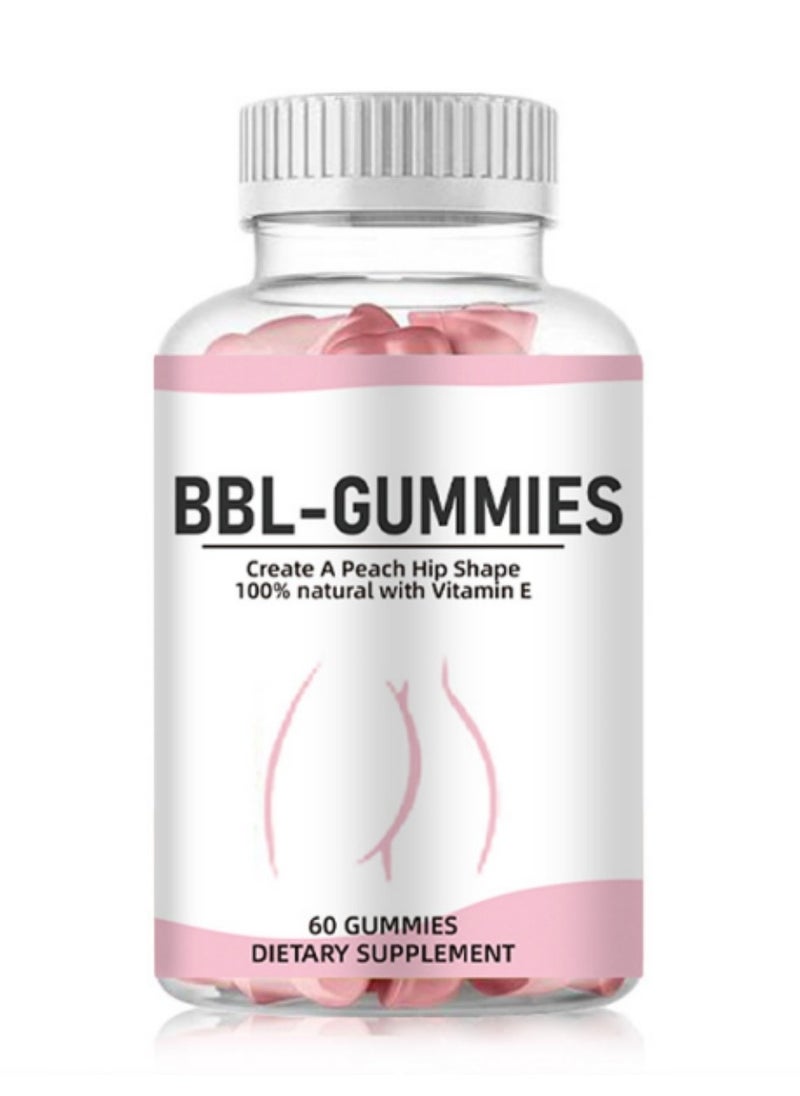 BBL BBL body Curve gummies, hip and bust enlargement,Lifting Gummies For Women,Create A Peach Hip Shape,100% natural with Vitamin E,Health Support Dietary Supplement 60 Gummies  - Image 1