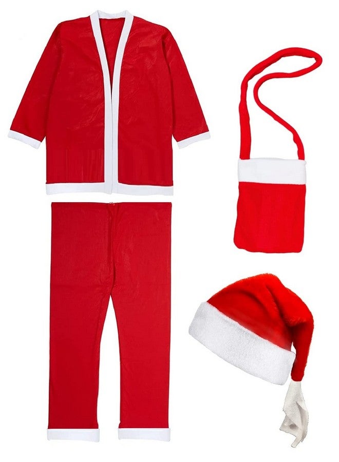 FunBlast Santa Claus Costume Dress Kids Boys, Girls - Christmas Outfits for Boys,Girls/Christmas Fancy Dress for Toddler/Christmas Gifts for Kids (For 6 Months - 1 year) - Image 1