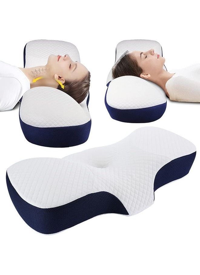 Arabest Memory Foam Bed Pillow, 67*12 cm,Adjustable Ergonomic Cervical Sleeping Neck Pillow, Neck Support Pillow for Shoulder and Neck Pain Relief, Orthopedic Pillow for Side Sleeping with Washable Cover  - Image 1