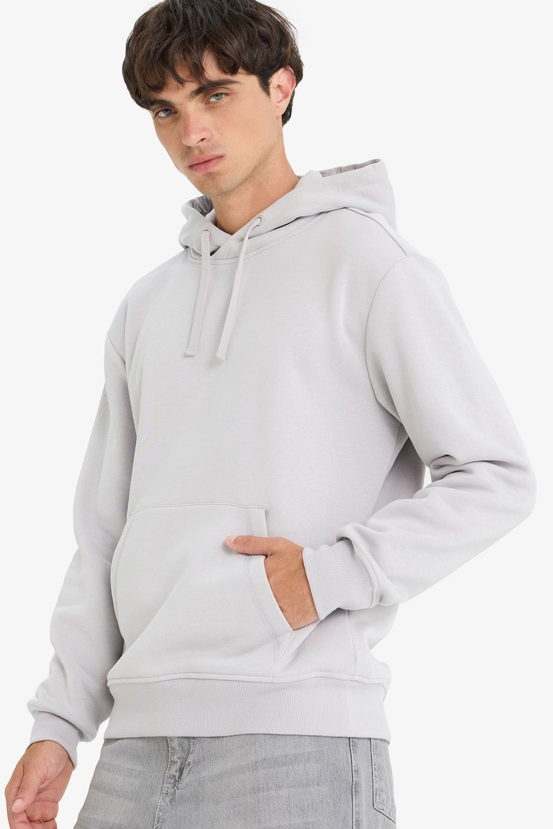 DeFacto Grey Man Regular Fit Long Sleeve Sweatshirt Casual - Image 1