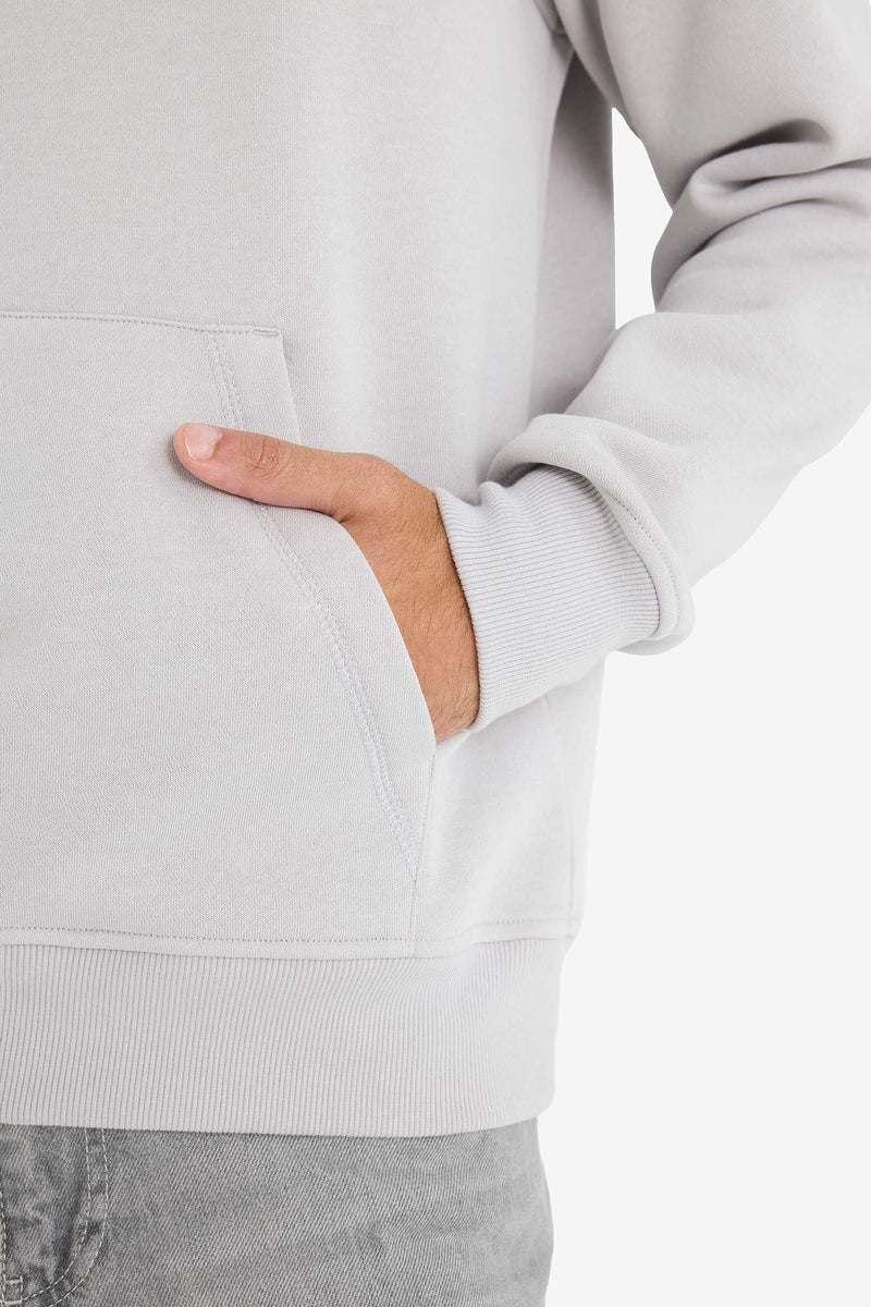 DeFacto Grey Man Regular Fit Long Sleeve Sweatshirt Casual - Image 5