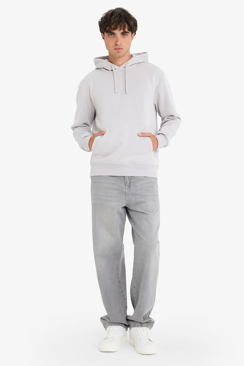 DeFacto Grey Man Regular Fit Long Sleeve Sweatshirt Casual - Image 4