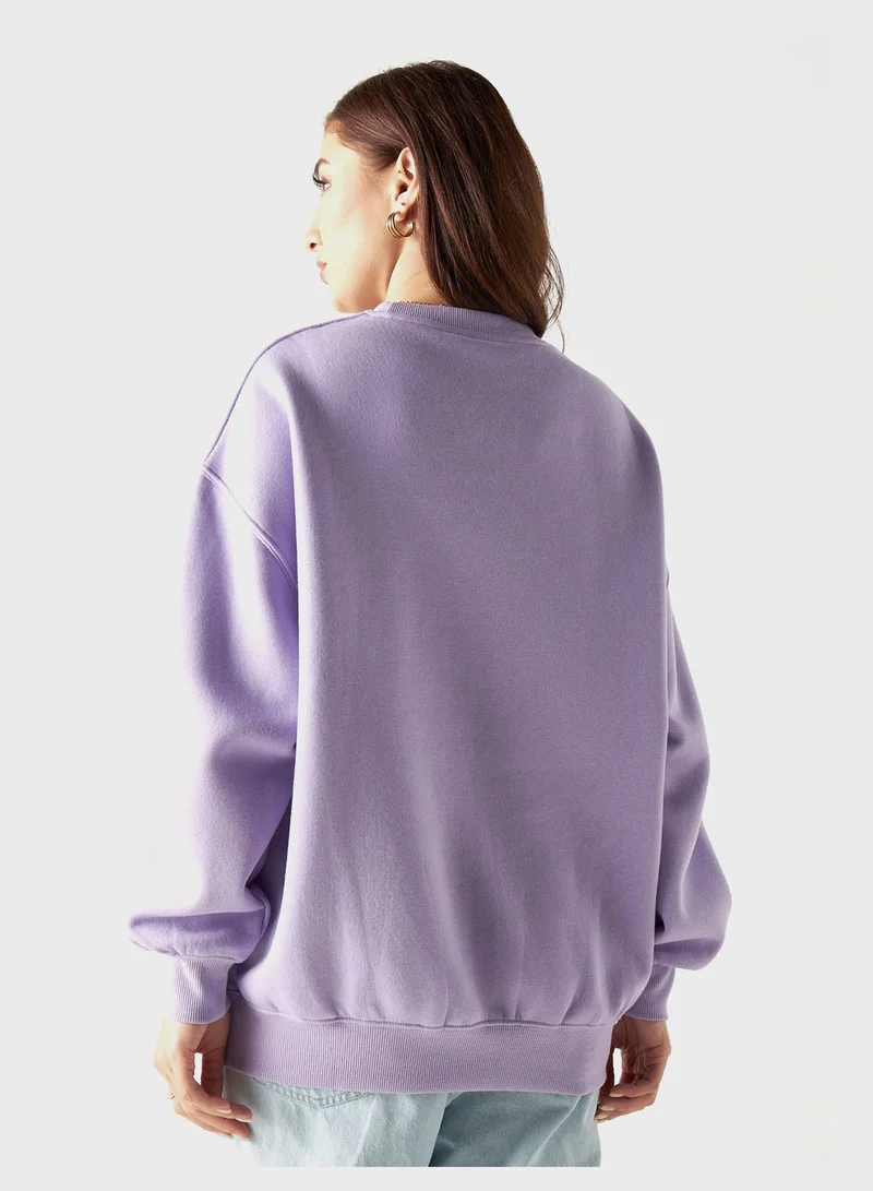 SP Characters Graphic Crew Neck Sweatshirt