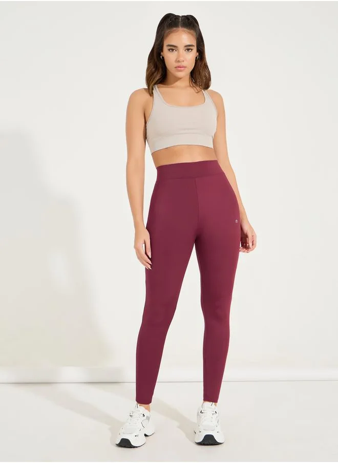 Styli Logo Broad Waistband Basic Leggings