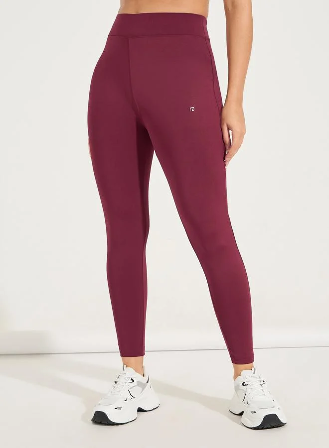 Styli Active Broad Waistband Basic Leggings