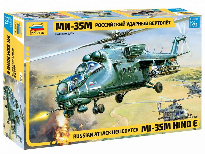 Zvezda 7293 Soviet Attack Helicopter MI24VVP HIND E Plastic Model Kit Scale 172 Lenght 1175 298 cm 270 Details - Image 2