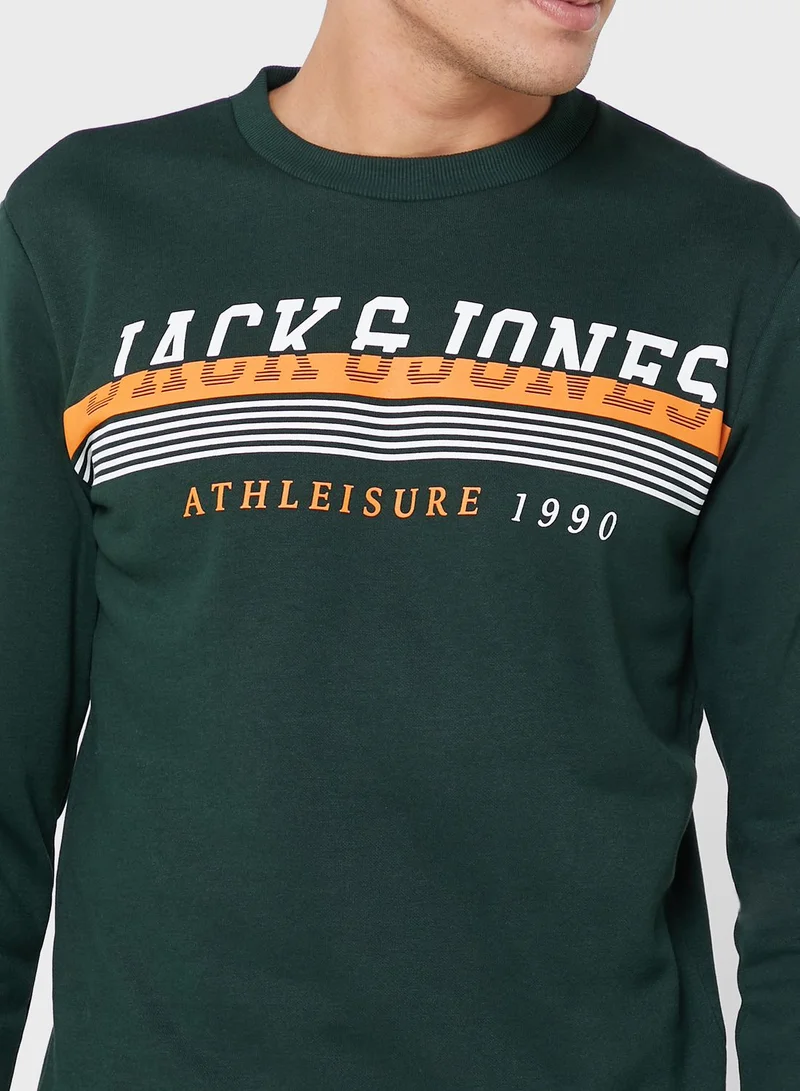 JACK & JONES Logo Print Sweatshirt