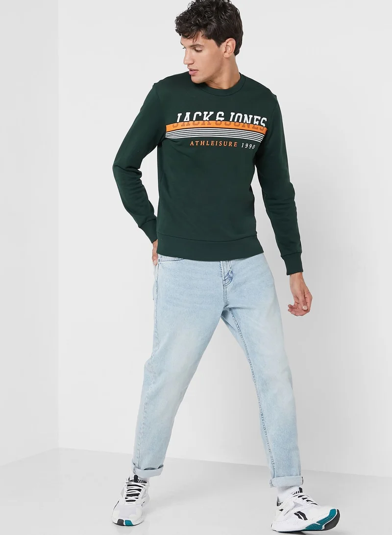 JACK & JONES Logo Print Sweatshirt