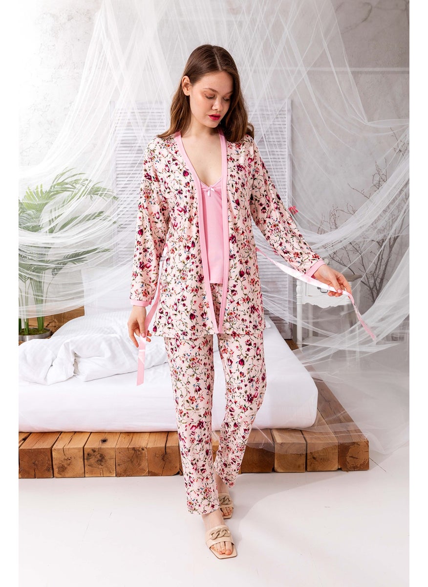 Boxed Dowry Zen Pajama Set - Exclusive 3 Piece Women's Pajama Set with Silky Dressing Gown - pzsku/ZCC3588D3FD8CF4B9801AZ/45/_/1730837592/7c849c56-726e-4c42-bdd6-d14bc4be6565