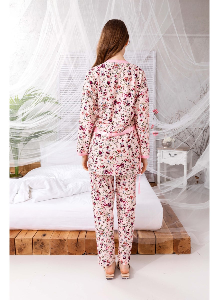 Boxed Dowry Zen Pajama Set - Exclusive 3 Piece Women's Pajama Set with Silky Dressing Gown - pzsku/ZCC3588D3FD8CF4B9801AZ/45/_/1730837593/b89f9601-f14d-4ae0-a62d-8ad7d30267e3