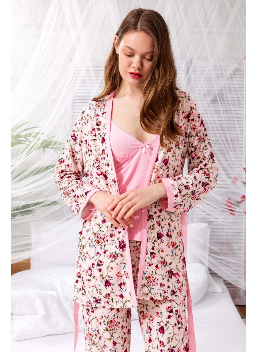 Boxed Dowry Zen Pajama Set - Exclusive 3 Piece Women's Pajama Set with Silky Dressing Gown - pzsku/ZCC3588D3FD8CF4B9801AZ/45/_/1730837594/22515e3d-a283-4f01-9bf6-ac16ff5c0b73