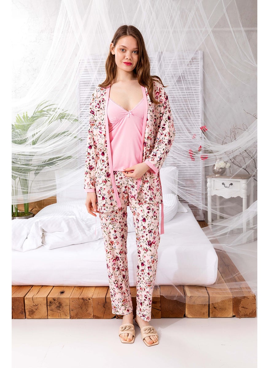 Boxed Dowry Zen Pajama Set - Exclusive 3 Piece Women's Pajama Set with Silky Dressing Gown - pzsku/ZCC3588D3FD8CF4B9801AZ/45/_/1730837595/59f53825-33f7-4f51-abb0-a4e6bd49895b