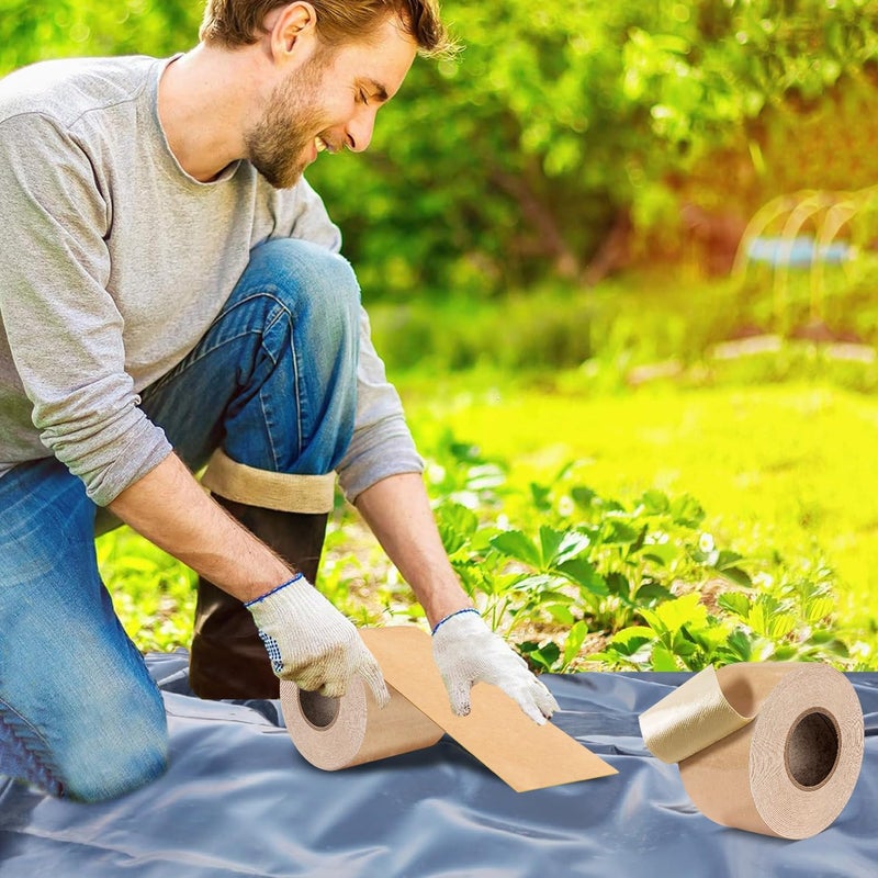 شريط لحام بطانة البركة 3 بوصة × 33 قدم، لاصق ذاتي لتغطية بطانة البركة، مانع تسرب البركة، الحديقة - Image 5