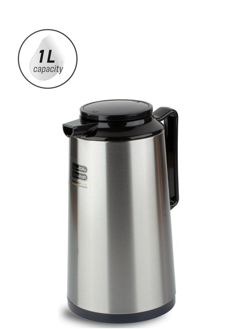 BASURRAH Thermos For Tea And Coffee Steel Silver Color 19-49913  - Image 1