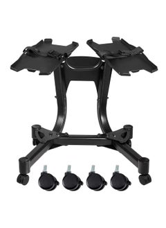Cool Baby Style COOLBABY Adjustable Dumbell Rack,with Wheels 330LBS Dumbbell Rack,Dumbbell Stand for Home GYM,Black  - Image 1