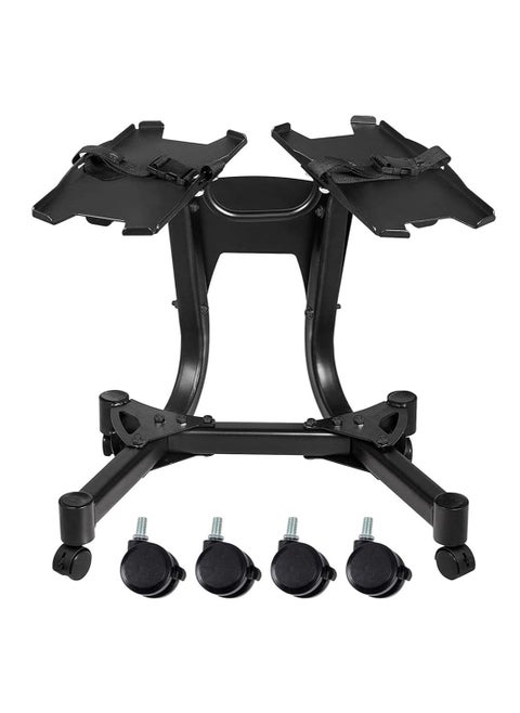COOLBABY Adjustable Dumbell Rack,with Wheels 330LBS Dumbbell Rack,Dumbbell Stand for Home GYM,Black