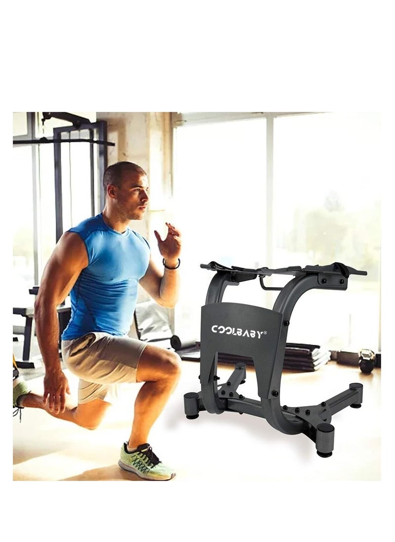 COOLBABY Adjustable Dumbell Rack,with Wheels 330LBS Dumbbell Rack,Dumbbell Stand for Home GYM,Black
