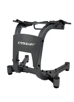 Cool Baby Style COOLBABY Adjustable Dumbell Rack,with Wheels 330LBS Dumbbell Rack,Dumbbell Stand for Home GYM,Black  - Image 3