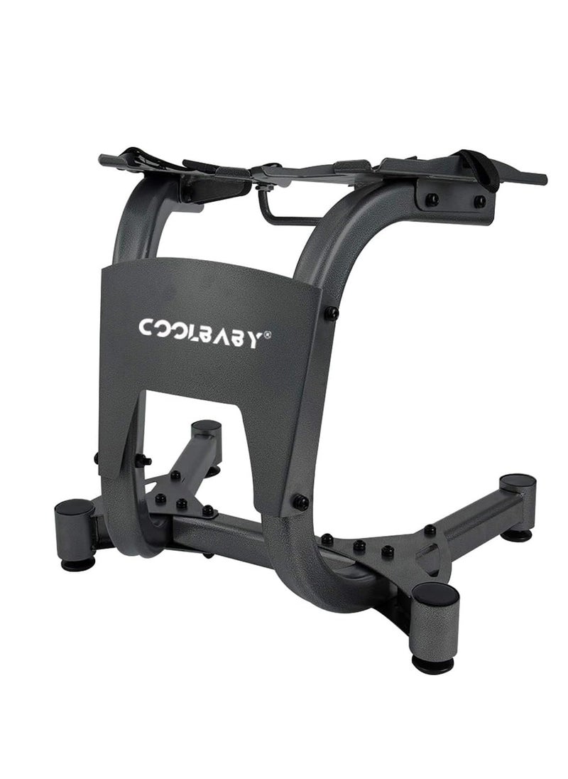 COOLBABY Adjustable Dumbell Rack,with Wheels 330LBS Dumbbell Rack,Dumbbell Stand for Home GYM,Black