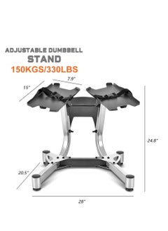 Cool Baby Style COOLBABY Adjustable Dumbell Rack,with Wheels 330LBS Dumbbell Rack,Dumbbell Stand for Home GYM,Black  - Image 4