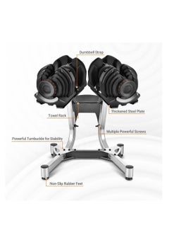 Cool Baby Style COOLBABY Adjustable Dumbell Rack,with Wheels 330LBS Dumbbell Rack,Dumbbell Stand for Home GYM,Black  - Image 5