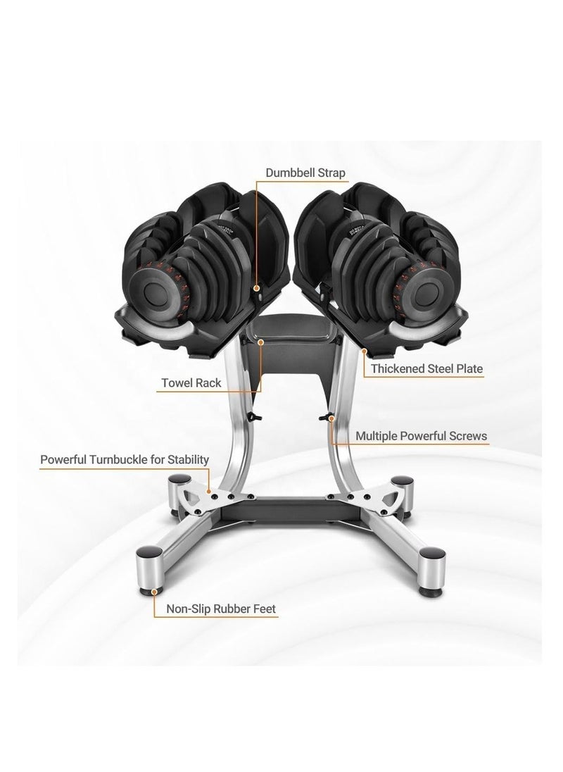 COOLBABY Adjustable Dumbell Rack,with Wheels 330LBS Dumbbell Rack,Dumbbell Stand for Home GYM,Black