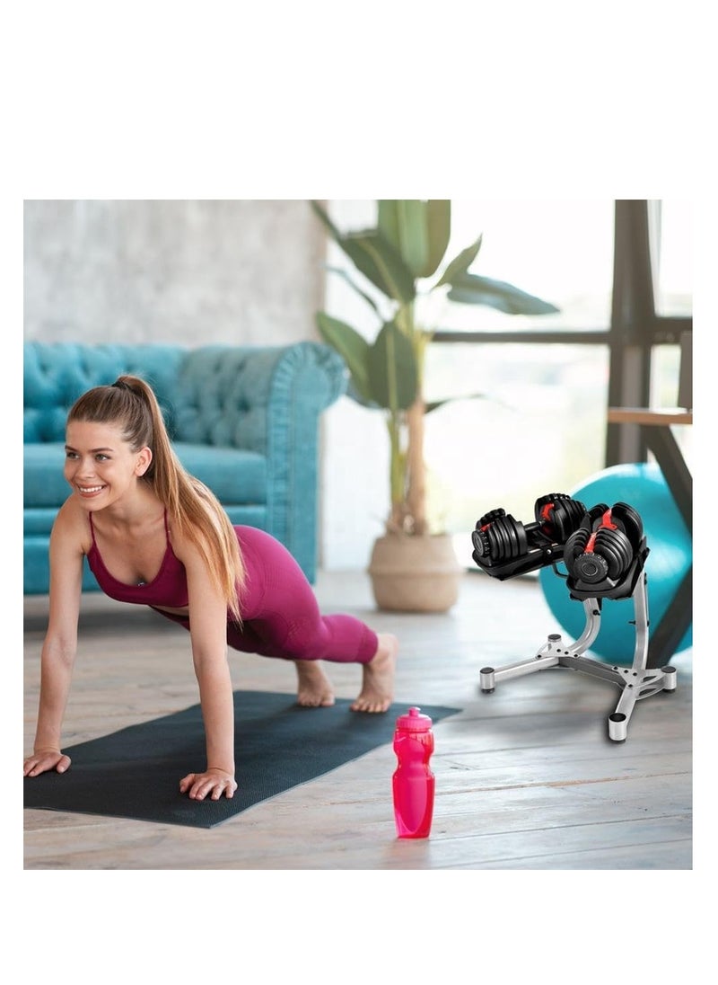 COOLBABY Adjustable Dumbell Rack,with Wheels 330LBS Dumbbell Rack,Dumbbell Stand for Home GYM,Black