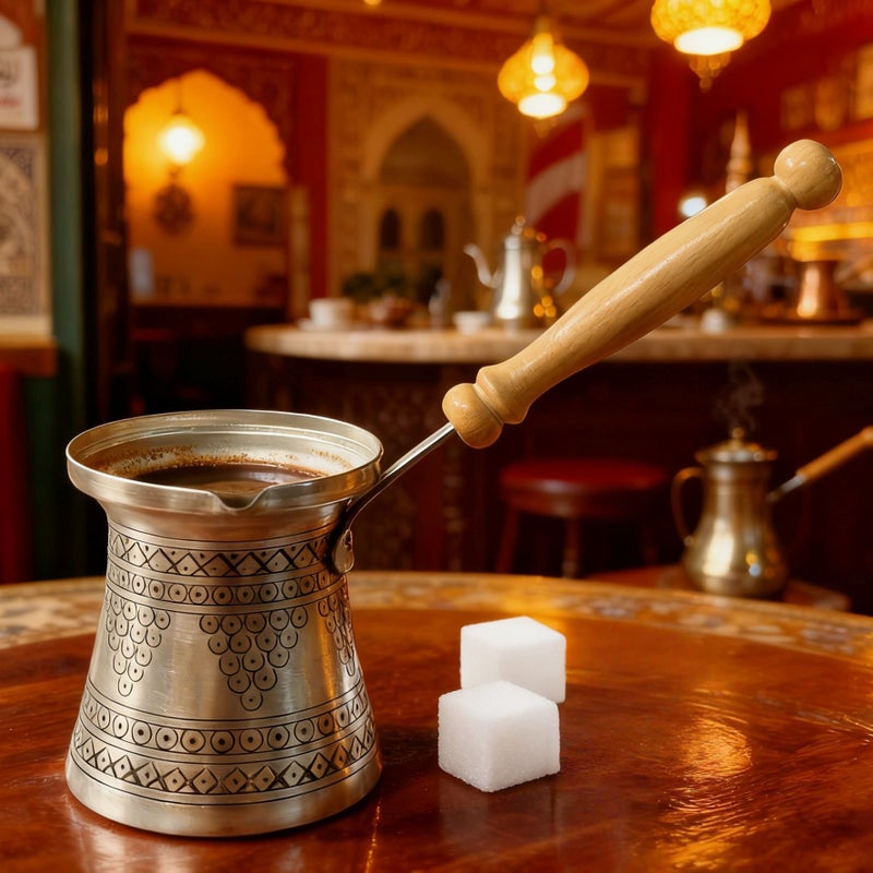 اليد منحوتة الألومنيوم وعاء القهوة - Image 2