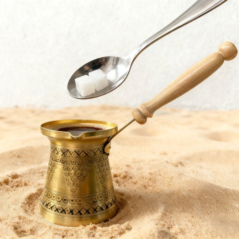 اليد منحوتة الألومنيوم وعاء القهوة - Image 3
