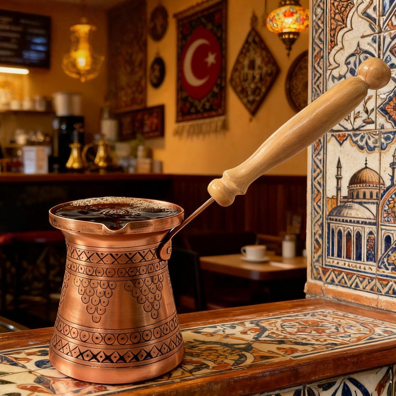 اليد منحوتة الألومنيوم وعاء القهوة - Image 1