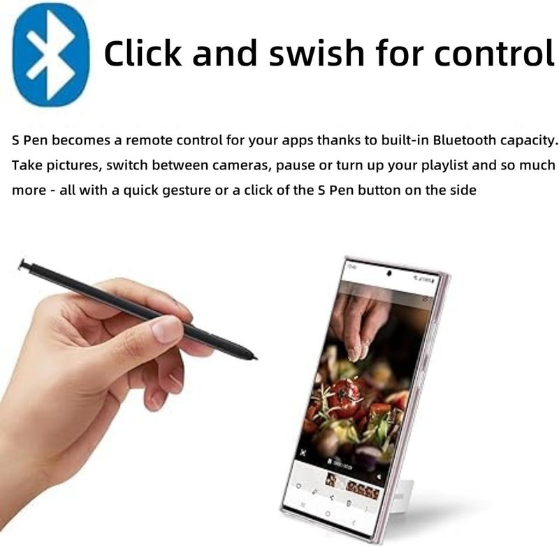 Qenw بديل قلم S22 Ultra (مزود بتقنية البلوتوث) لهواتف سامسونج جالاكسي S22 Ultra 5G، قلم S Pen S22 Ultra (مزود بمستشعر ضغط 4096) + أطراف بديلة للقلم (لون أخضر) - Image 2
