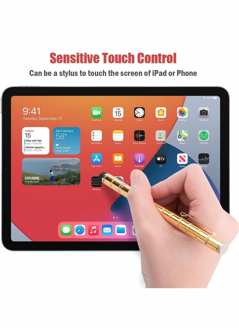SYOSI Magnetic Toy Pen, Magnetic Fidget Pen Decompression Magnetic Metal Pen Multifunction Writing Magnet Ballpoint Pen Eliminate Pressure Fidget Gadgets Pen Gift for Kids or Friends (Gold)  - Image 3