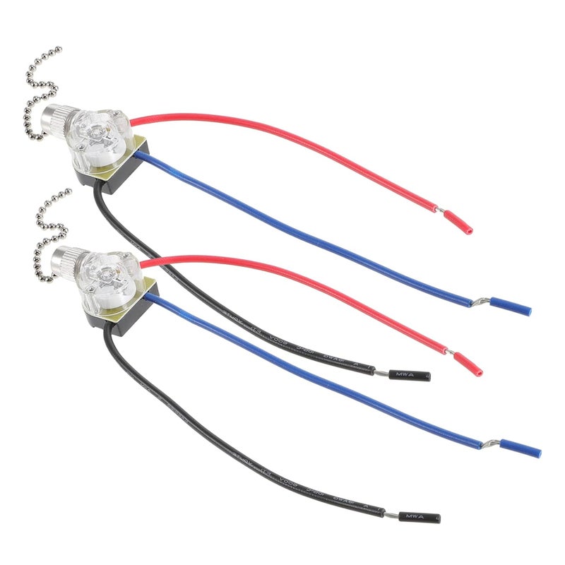 حزمة من 2 لسلسلة سحب مروحة السقف البديلة مفتاح تحكم سلكي مقاوم للصدأ للمنزل والفندق - Image 2