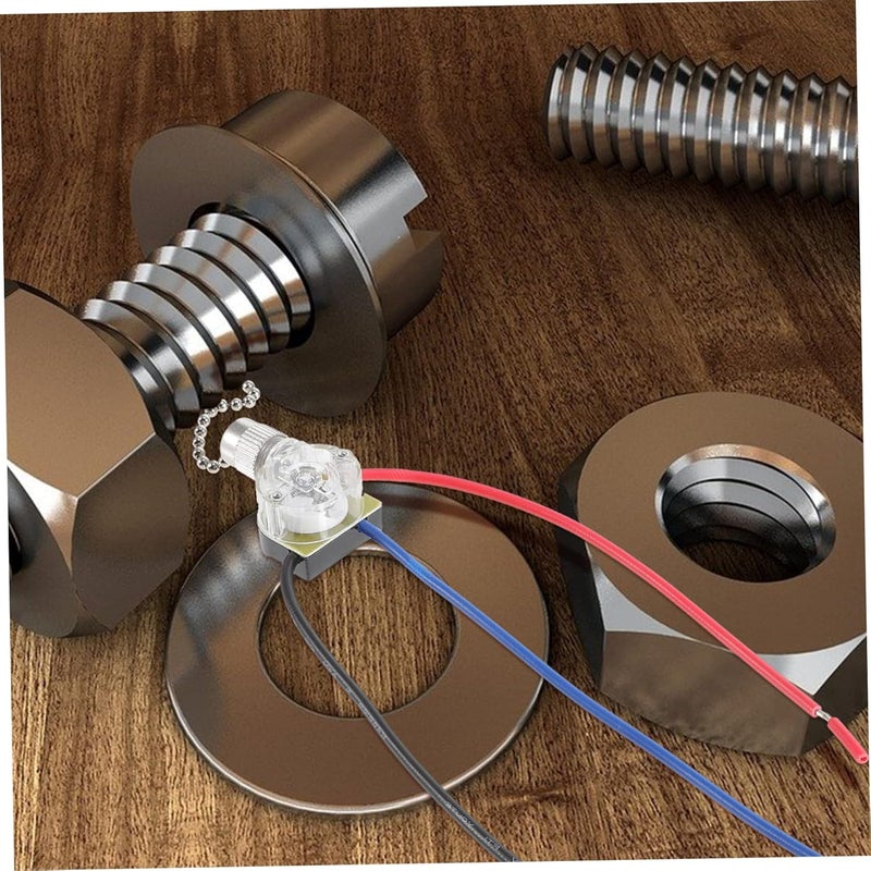 حزمة من 2 لسلسلة سحب مروحة السقف البديلة مفتاح تحكم سلكي مقاوم للصدأ للمنزل والفندق - Image 5