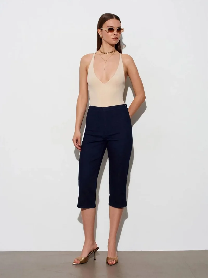 ديلفين DILVIN High-Waist Slim-Fit Cycling Shorts