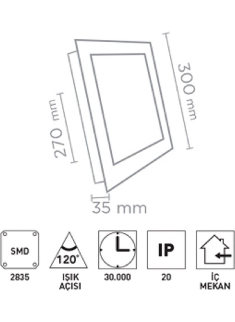 Max Light - 20WATT 30X30 Clip-In Square Panel Luminaire (White Light) - Image 1